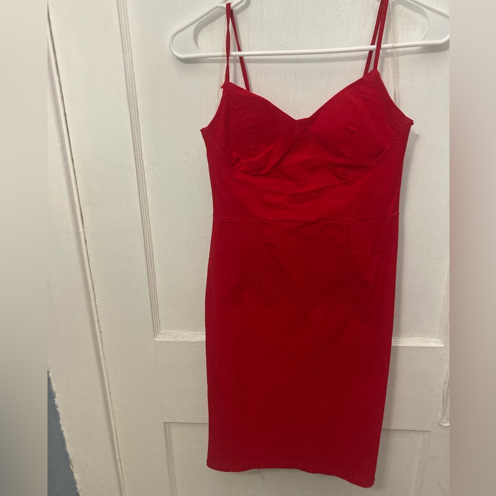 Red Medium Sweetheart Neckline Strap Dress Charlotte Russe